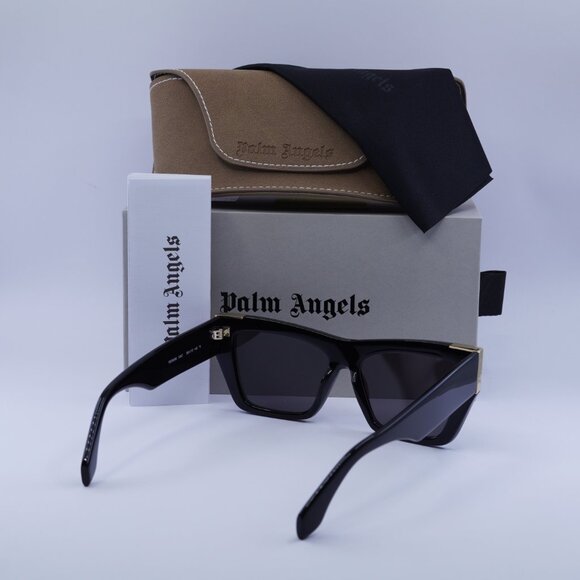 Palm Angels PERI099 HOLLYWOOD 1007 Cat Eye Sunglasses - Black/Dark Grey - Picture 11 of 11